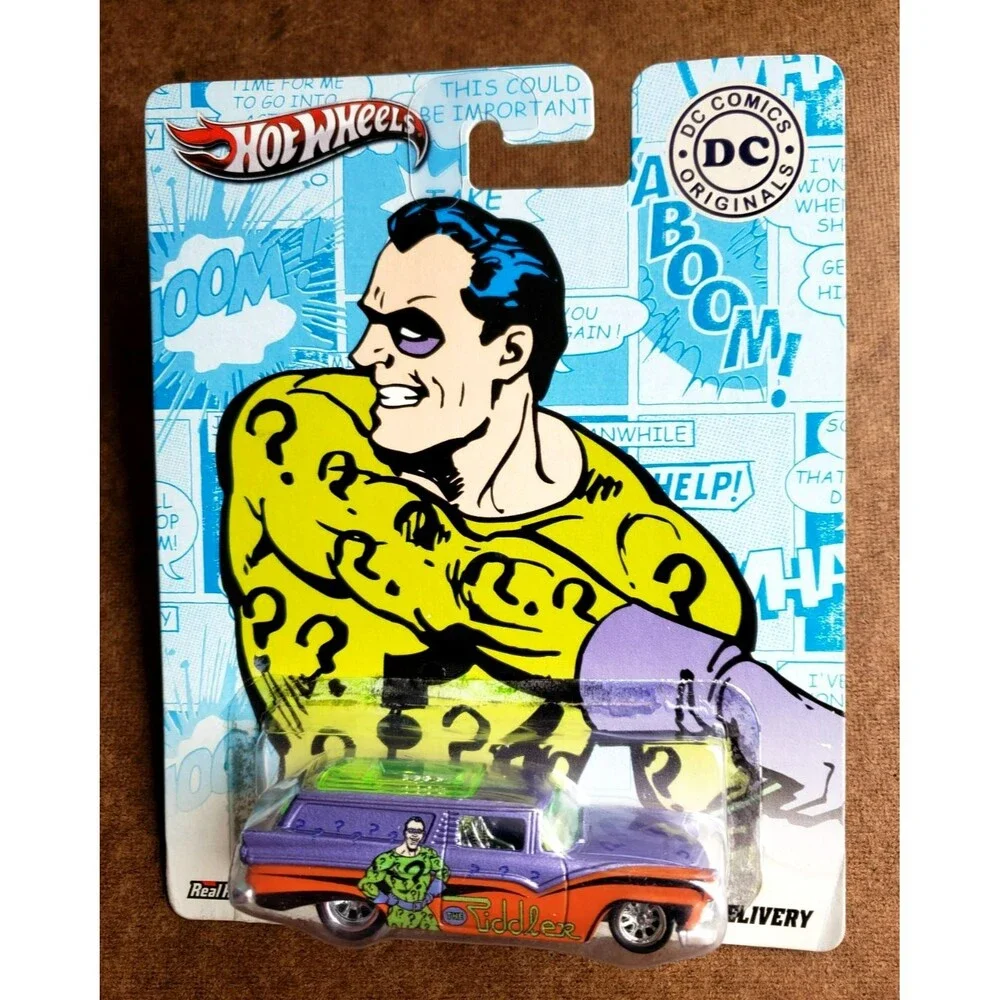 2012 Hot Wheels 8 CREATE DELIVERY Purple NOSTALGIC BRANDS DC COMICS REAL RIDERS!
